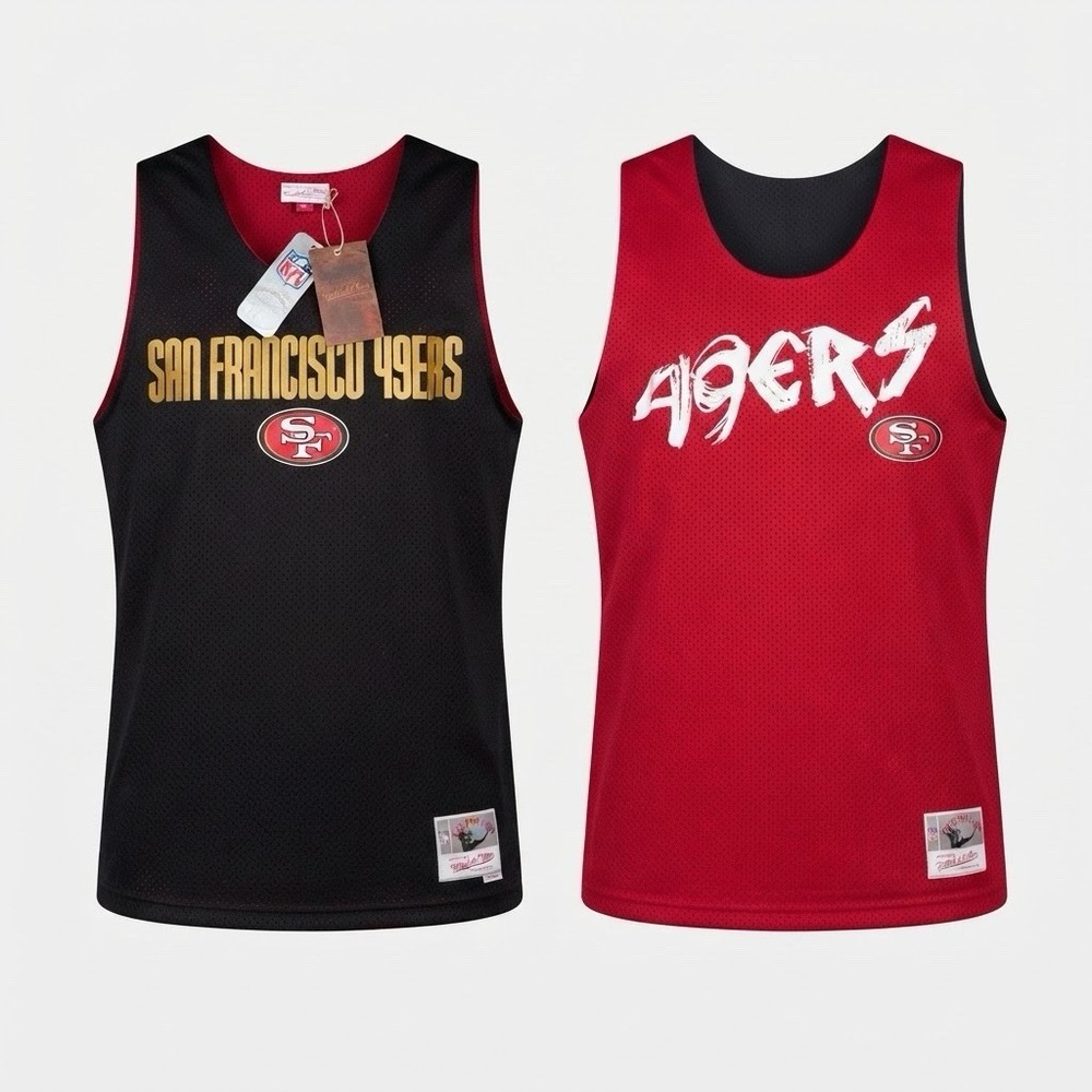 NEW Mitchell & Ness San Francisco 49ers Team Glory Reversible Mesh Tank Small